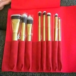 Luxie glitter and gold brush set